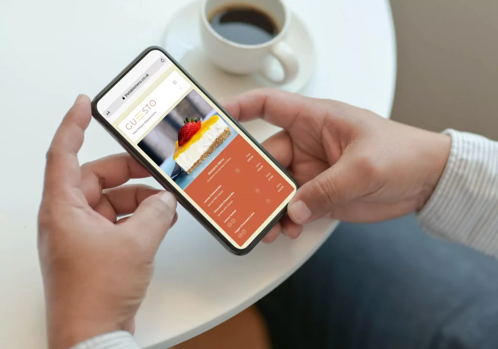 Digital Menu Solution for restaurants pubs and cafés